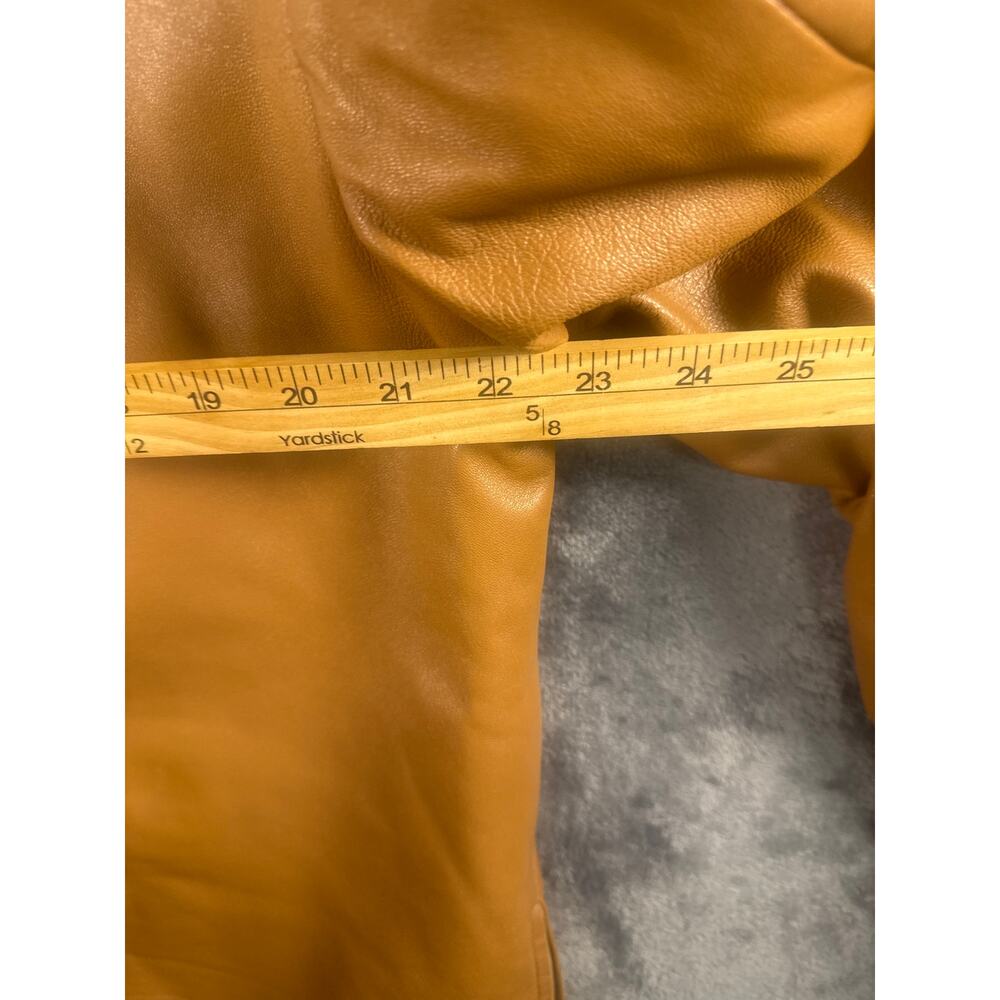 Designer x Burberry London x VTG Y2K Tan Leather Bomber Jacket Men’s EU 52/US L - Picture 6 of 16